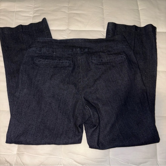 Denim&Co Dark Blue Flare Wide Leg Trouser Jeans - Picture 5 of 5